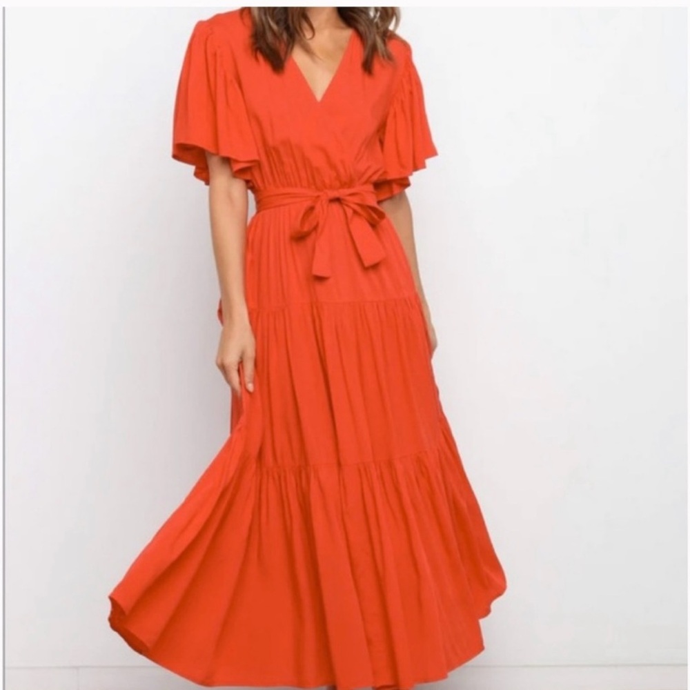 Petal and Pup burnt orange maxi dress